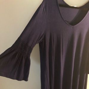 Navy Bell sleeved Dress XL
